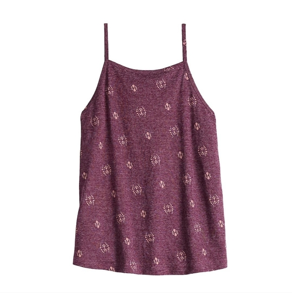 SONOMA | Squareneck Camisole in Plum Geo Print sz XL - Picture 8 of 8